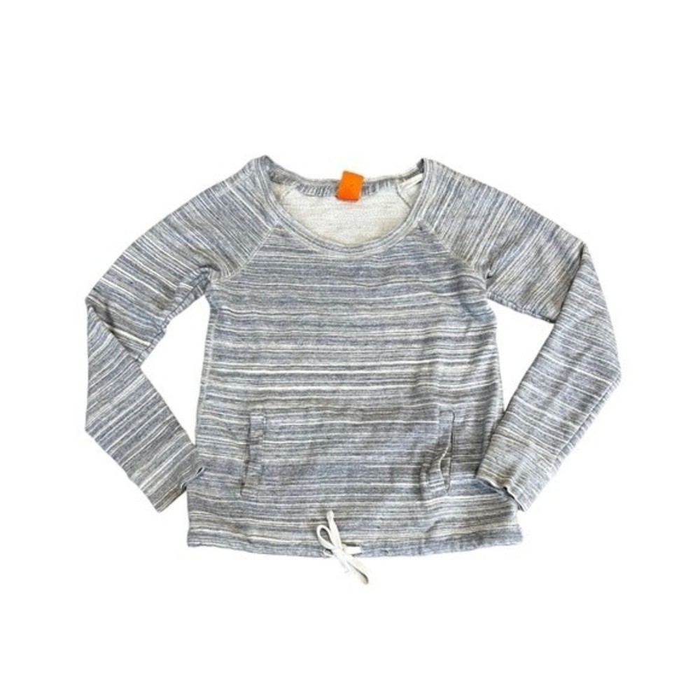 Joe Fresh Navy and Cream Space Dye Cinch-able Sweatshirt